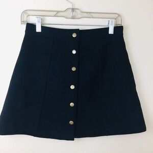 Persun Black Faux Suede Mini skirt . Sz XS.